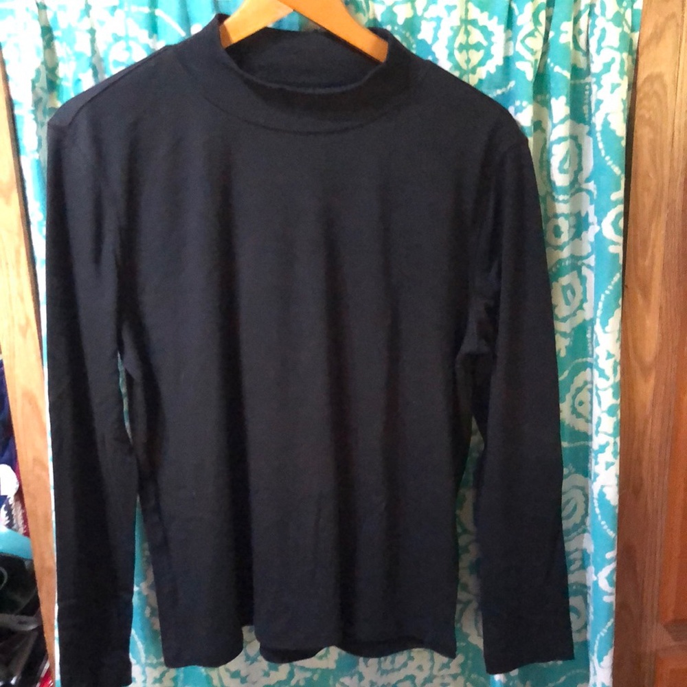 Rebecca Malone‎ Black Mock Turtleneck Sweater